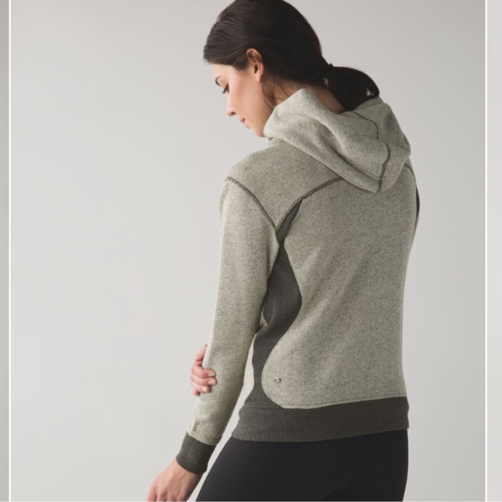 Lululemon On The Daily Hoodie Heathered Black / Heathered Dark Grey Size 4 - Picture 2 of 10